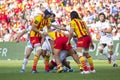 Rugby action Royalty Free Stock Photo