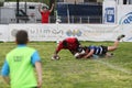 Rugby action - touchdown