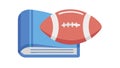 Rugby American Football Rules Open Book Vector, vector design Generative AI Royalty Free Stock Photo