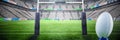Composite image of rugby ball Royalty Free Stock Photo