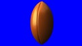 Rugby Ball On Blue Chorma Key