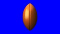 Rugby Ball On Blue Chorma Key