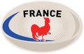 Rugby Ball France French Rooster cockerel
