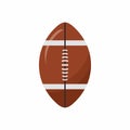 Rugby ball icon design isolated on white background. Brown ball for american football. Simple hand drawn illustrations symbol for Royalty Free Stock Photo