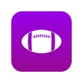 Rugby ball icon digital purple