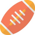 Rugby ball illustration in minimal style