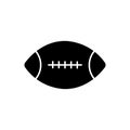 Rugby ball outline icon isolated. Symbol, logo illustration for mobile concept, web design and games. Royalty Free Stock Photo