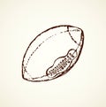 Rugby ball. Vector drawing