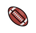 Rugby ball vector icon. American football illustration background league isolated logo Royalty Free Stock Photo