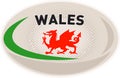 Rugby Ball with Welsh dragon