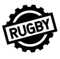 Rugby black stamp