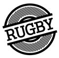 Rugby black stamp