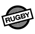 Rugby black stamp