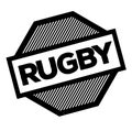 Rugby black stamp