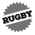 Rugby black stamp