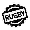 Rugby black stamp