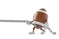 Rugby character pulling chain