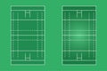 Rugby court flat design, Vector of rugby court and layout Royalty Free Stock Photo