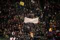 Rugby Fans in Stadium Royalty Free Stock Photo