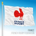 Rugby Federation of France flag, illustration