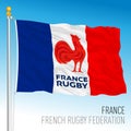 Rugby Federation of France flag, illustration