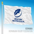 Rugby Federation of Romania flag, illustration