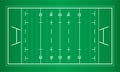 Rugby field vector with green color and detail
