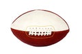 Rugby football, leather isolated on white background. The ball for rugby. A ball for American football. Royalty Free Stock Photo