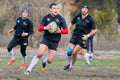 rugby game players during the in first league championship in ukraine autumn