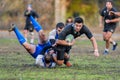 rugby game players during the in first league championship in ukraine autumn