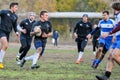 rugby game players during the in first league championship in ukraine autumn