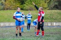 rugby game players during the in first league championship in ukraine autumn