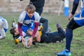 rugby game players during the in first league championship in ukraine autumn