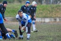 rugby game players during the in first league championship in ukraine autumn