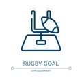 Rugby goal icon. Linear vector illustration from sports collection. Outline rugby goal icon vector. Thin line symbol for use on