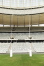 Rugby goal post in a stadium