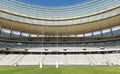 Rugby goal post on a sunny day in the stadium