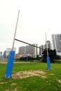 Rugby goalposts Royalty Free Stock Photo