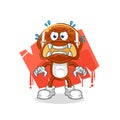 Rugby head monster vector. cartoon character Royalty Free Stock Photo