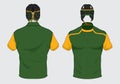 Rugby Jersey uniform design set vector