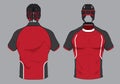 Rugby Jersey uniform design set vector