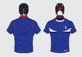 Rugby Jersey uniform design set vector