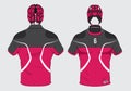 Rugby Jersey uniform design set vector