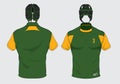 Rugby Jersey uniform design set vector