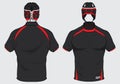 Rugby Jersey uniform design set vector