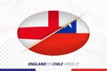 Rugby match between England and Chile, concept for rugby tournament Royalty Free Stock Photo