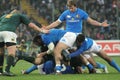 Rugby match Italy vs South Africa - scrummage Royalty Free Stock Photo