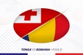 Rugby match between Tonga and Romania, concept for rugby tournament Royalty Free Stock Photo