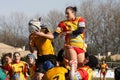 Rugby match USAT (France) v GETXO (Spai Royalty Free Stock Photo