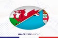 Rugby match between Wales and Fiji, concept for rugby tournament Royalty Free Stock Photo